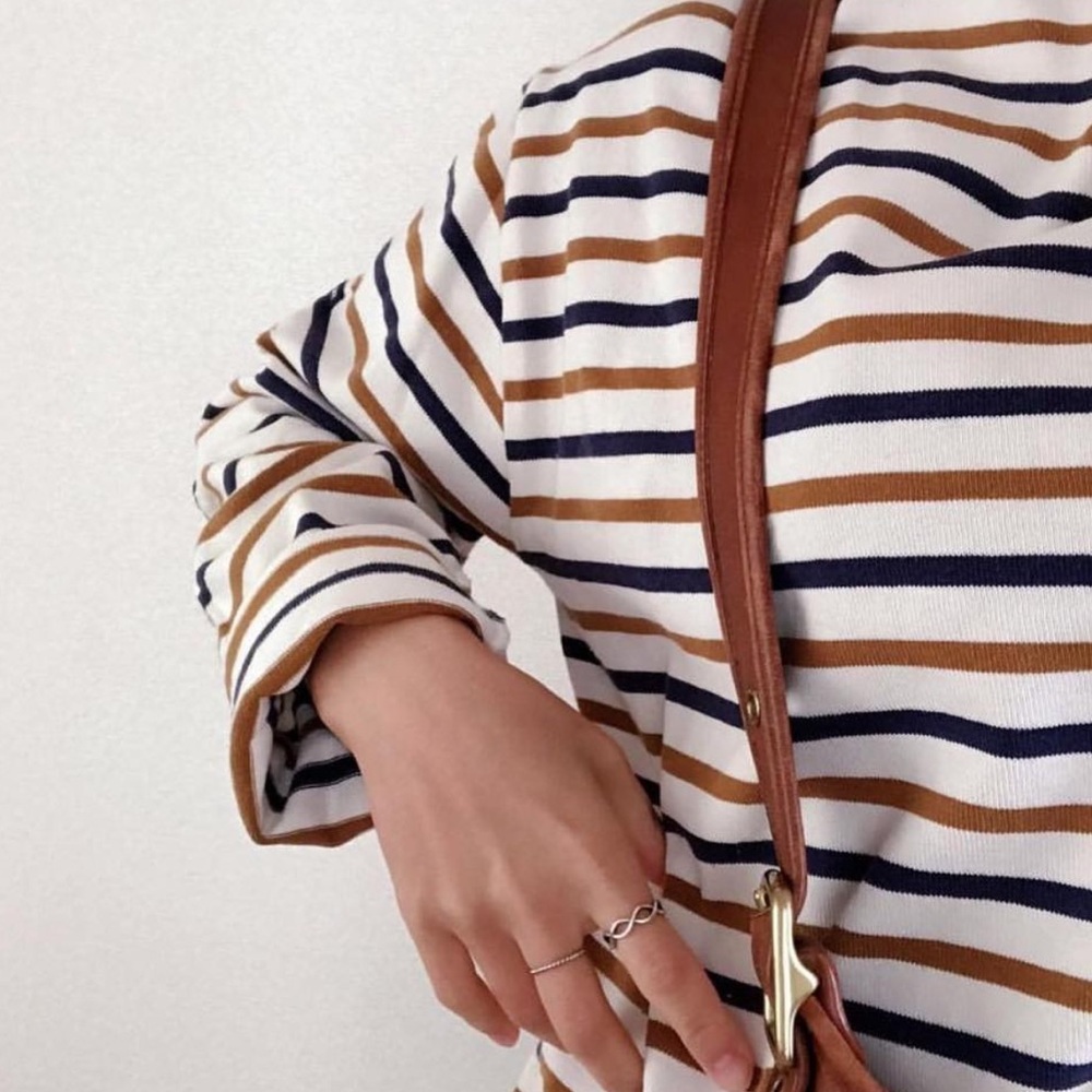Saint James Propriano Form-Fitting Nautical Stripe Dress -Multicolored